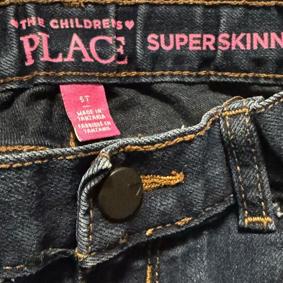 Girl’s Dark Denim Super Skinny Jeans Size 5T - Picture 4 of 4
